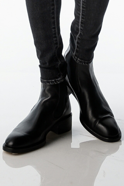 RESOUND CLOTHING  リサウンドクロージング RC-BASIC-BOOTS1 SLAP サイドゴアブーツ BLACK 正規通販 メンズ