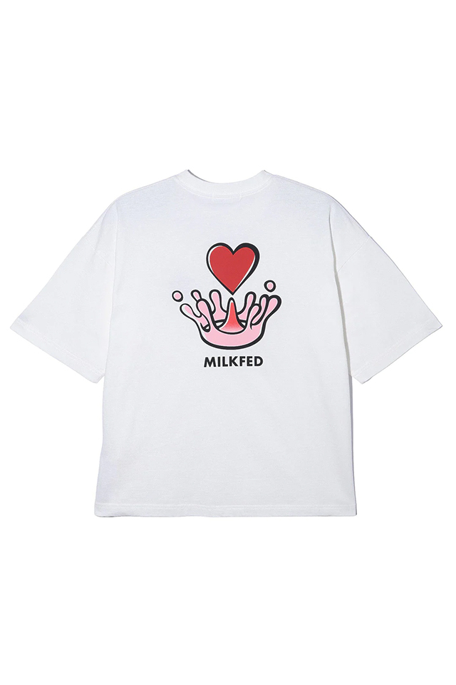 MILKFED. ミルクフェド 103241011002 WATER CROWN S/S TEE MILKFED. Tシャツ WHITE 正規通販 レディース