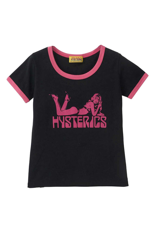 HYSTERIC GLAMOUR ヒステリックグラマー 01253CT02 WOMAN SCORPION チビTシャツ BLACK 正規通販 レディース