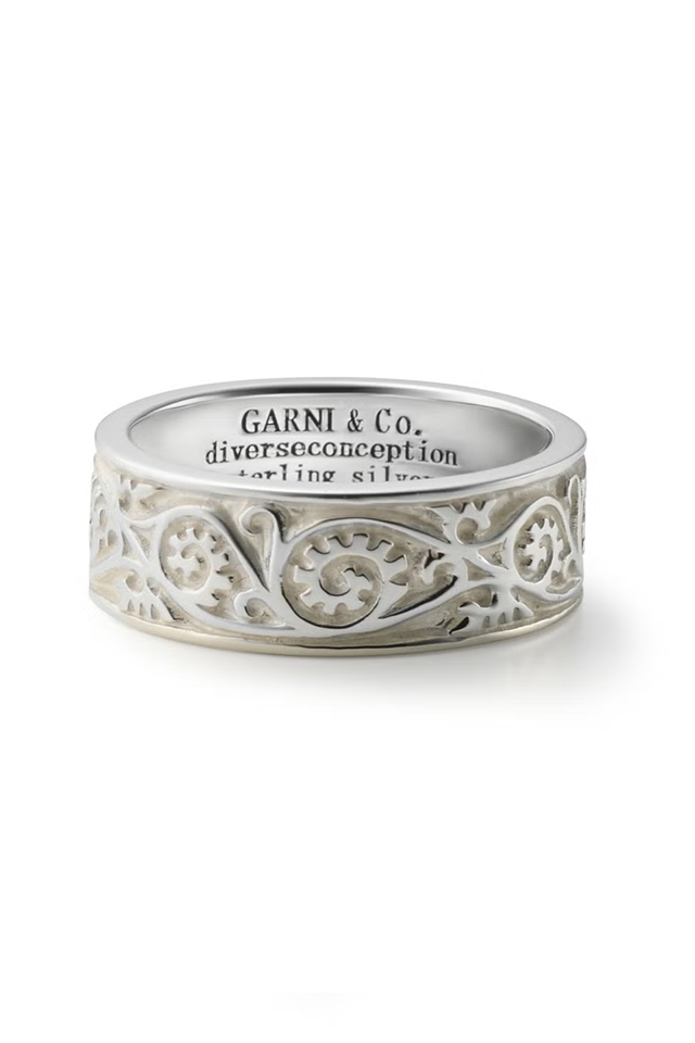 GARNI ガルニ GR16028 Vine Pattern Ring - Light バインパターンリング - Light WHITE 正規通販 メンズ レディース