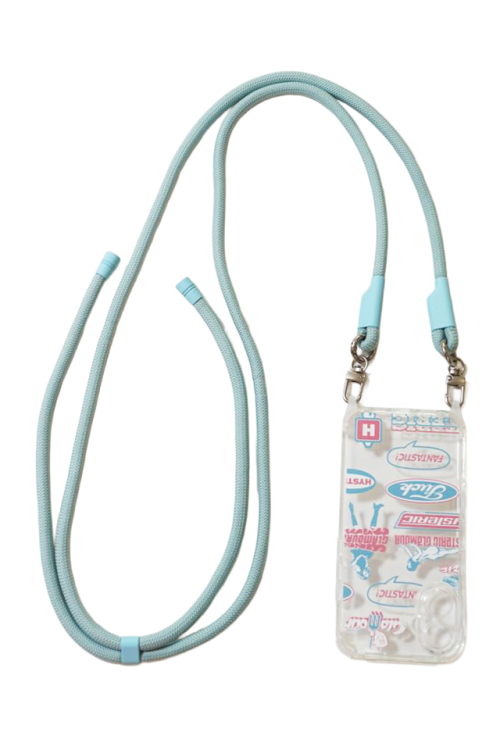 HYSTERIC GLAMOUR ヒステリックグラマー 01261QG15 STEPHAN PATTERN柄 ショルダーストラップ付きiPhoneカバー WHITE 正規通販 レディース メンズ