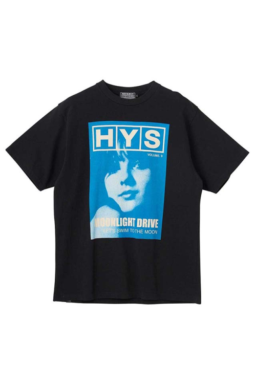 HYSTERIC GLAMOUR ヒステリックグラマー 02261CT03 MOONLIGHT DRIVE Tシャツ BLACK 正規通販 メンズ