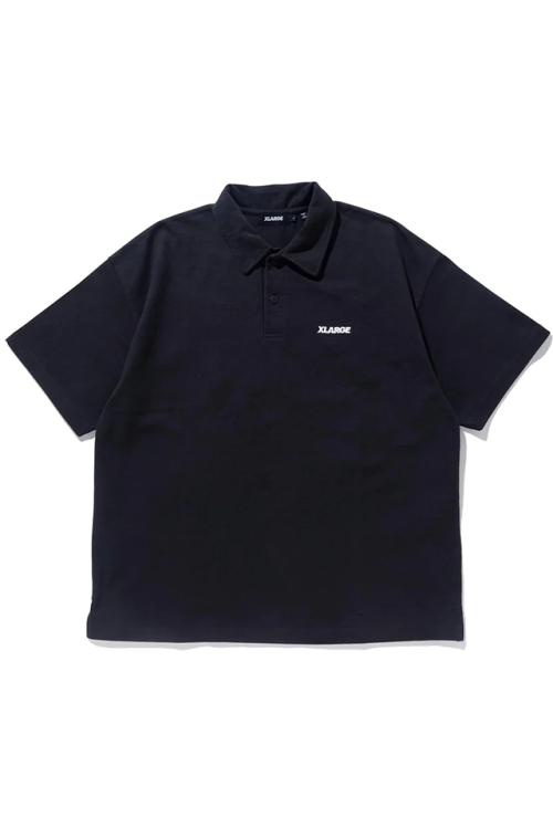 XLARGE エクストララージ 101232013012 STANDARD LOGO POLO SHIRT XLARGE ポロシャツ BLACK 正規通販 メンズ レディース