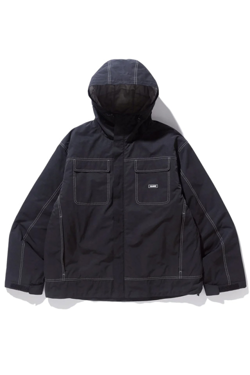 XLARGE エクストララージ 101234021011 CONTRAST STITCH HOODED JACKET XLARGE フーデッドジャケット BLACK 正規通販 メンズ レディース