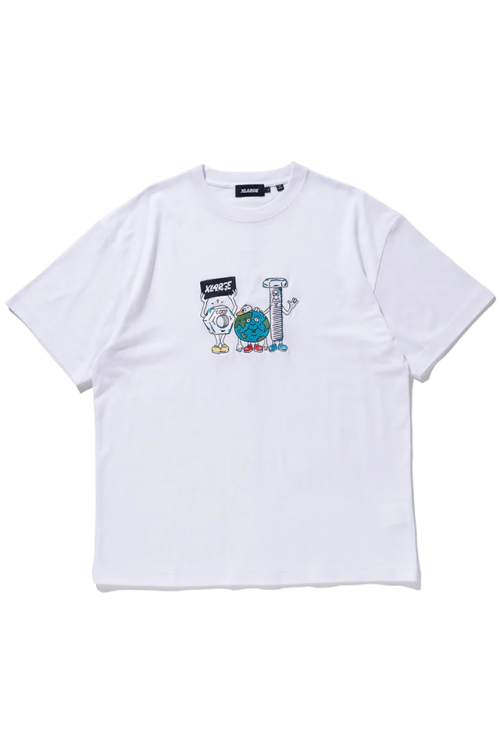 XLARGE エクストララージ 101231011016 EMBORIDERED TRIO S/S TEE XLARGE Tシャツ WHITE 正規通販 メンズ レディース