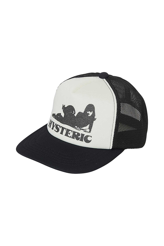 HYSTERIC GLAMOUR ヒステリックグラマー 01263QH04 BLACK CAT WOMAN メッシュキャップ BLACK 正規通販 レディース メンズ