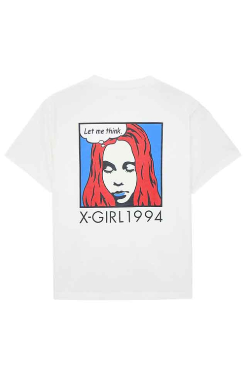 X-girl エックスガール 105252011037 POP FACE S/S TEE Tシャツ WHITE 正規通販 レディース