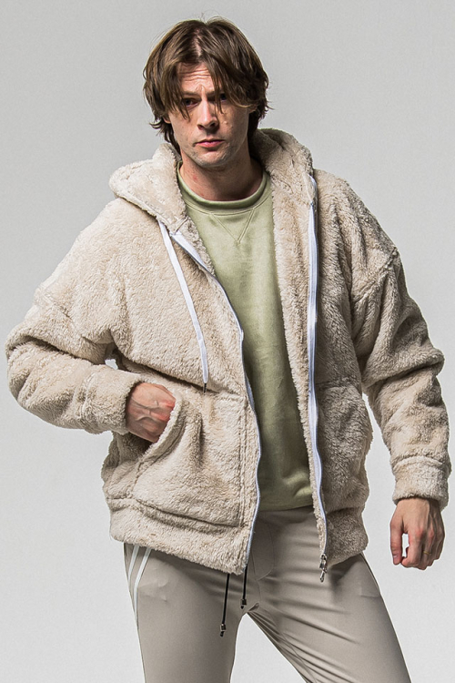 RESOUND CLOTHING リサウンドクロージング RC38-C-007 BOA zip loose hoodie ボアルーズジップパーカー BROWN 正規通販 メンズ 2025年12月10日入荷予定