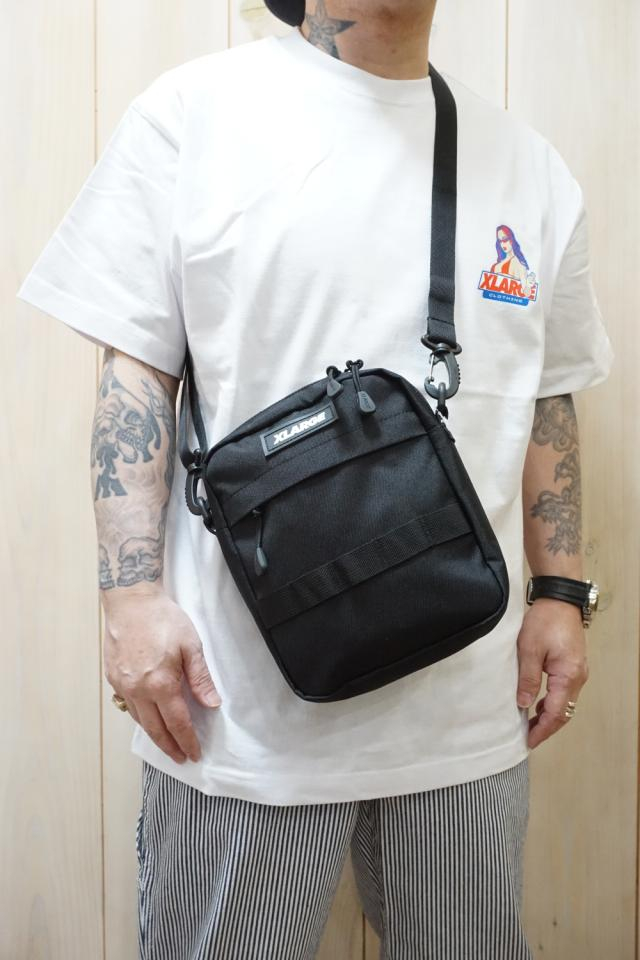 XLARGE エクストララージ 101211053002 MILITARY SHOULDER BAG ミリタリーショルダーバッグ BLACK 正規通販 メンズ レディース