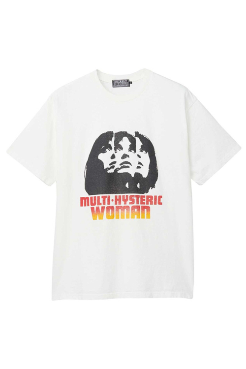 HYSTERIC GLAMOUR ヒステリックグラマー 02241CT01 MULTI HYSTERIC WOMAN Tシャツ WHITE 正規通販 メンズ
