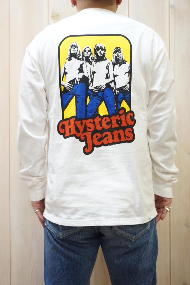 HYSTERIC GLAMOUR ヒステリックグラマー 02223CL09 HYSTERIC JEANS Tシャツ WHITE 正規通販 メンズ