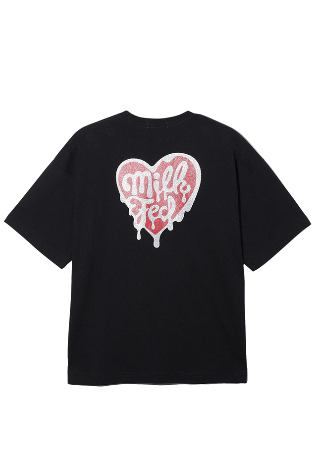 MILKFED. ミルクフェド 103241011003 MELTY HEART S/S TEE MILKFED. Tシャツ BLACK 正規通販 レディース