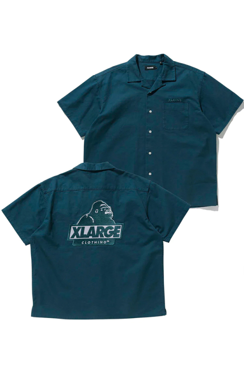 XLARGE エクストララージ 101231014003 S/S OG WORK SHIRT XLARGE ワークシャツ DkGREEN 正規通販 メンズ レディース