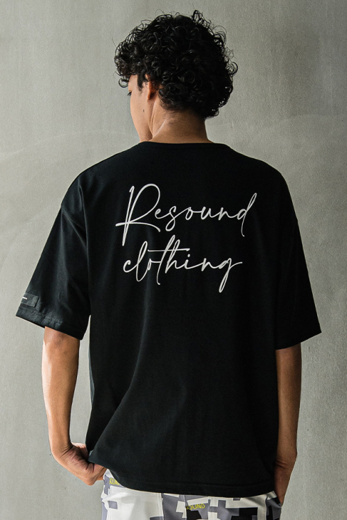 RESOUND CLOTHING リサウンドクロージング RC31-T-002 BD icon LOOSE TEE ルーズTシャツ BLACK 正規通販 メンズ