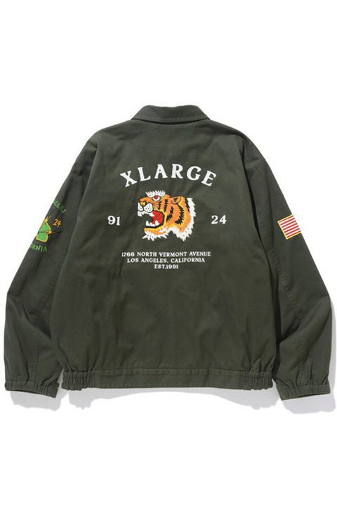 XLARGE エクストララージ 101241021004 TIGER EMBROIDERY VIETNAM JACKET XLARGE ジャケット DkGREEN 正規通販 メンズ レディース