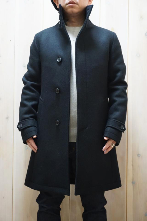 junhashimoto ジュンハシモト 1012320005 STAND COLLAR COAT スタンドカラーコート BLACK 正規通販 メンズ