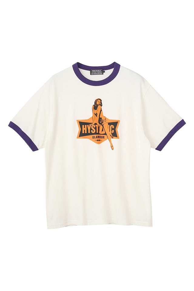 HYSTERIC GLAMOUR ヒステリックグラマー 02261CT27 ELECTRIC LADY Tシャツ WHITE 正規通販 メンズ