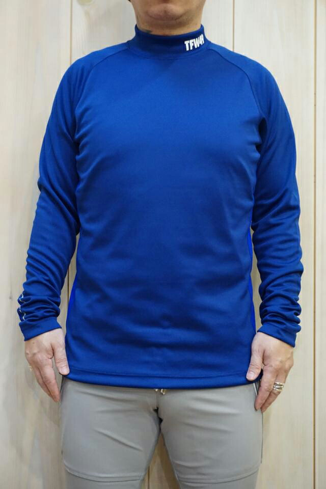 TFW49 ティーエフダブリューフォーティーナイン T102220014 LS MOCKNECK SIDE MESH T モックネックロングスリーブTシャツ BLUE 正規通販 メンズ ゴルフ