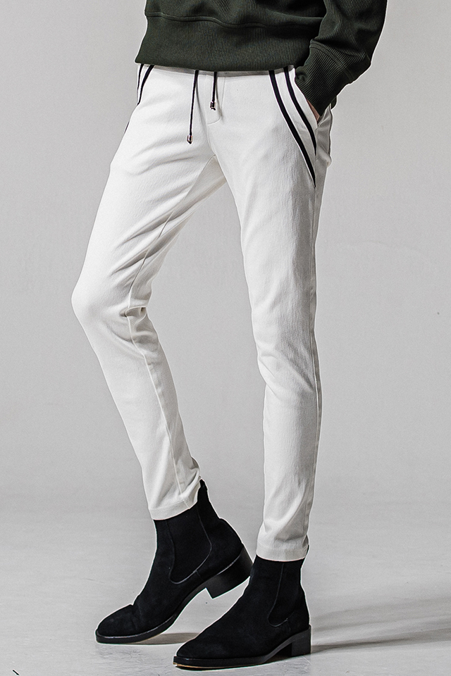 RESOUND CLOTHING  リサウンドクロージング RC39-ST-014D EX denim jersey EDGE PT デニムジャージエッジパンツ WHITE 正規通販 メンズ 2026年2月15日入荷予定