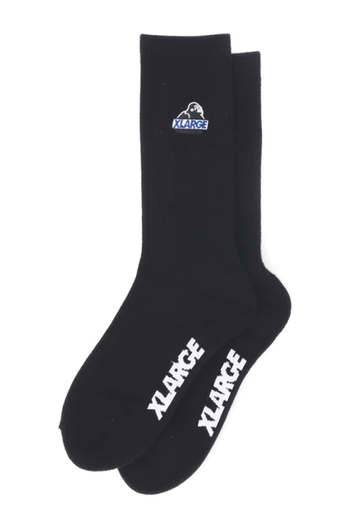 XLARGE エクストララージ 101234054001 OG EMBROIDERED SOCKS XLARGE ソックス BLACK 正規通販 メンズ レディース