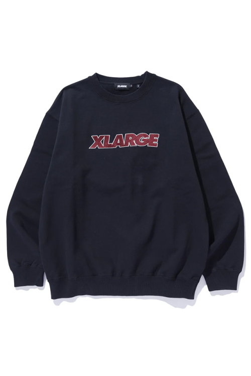 XLARGE エクストララージ 101253012001 STANDARD LOGO CREWNECK SWEATSHIRT クルーネックスウェット BLACK 正規通販 メンズ レディース