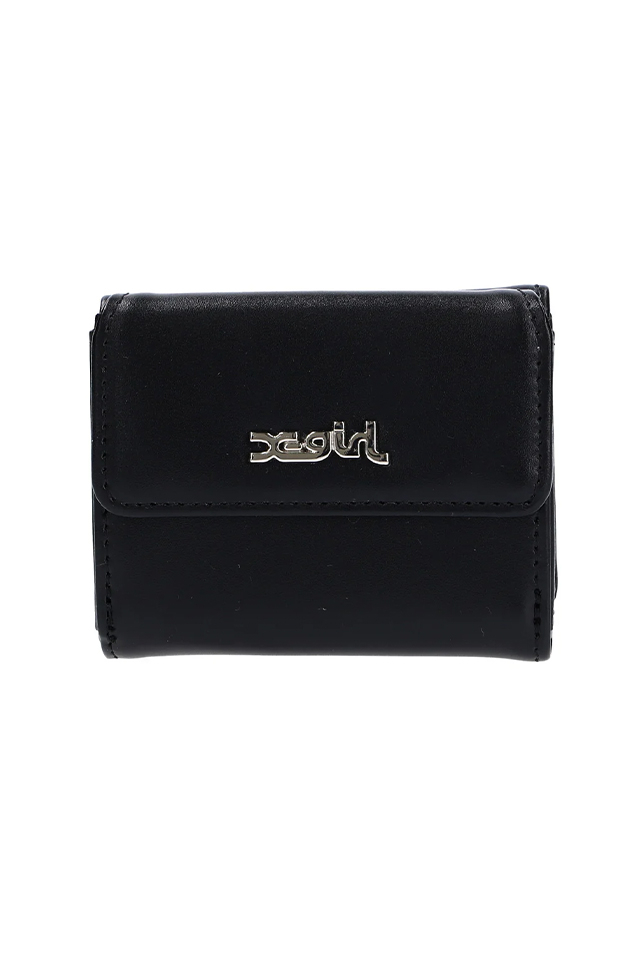 X-girl エックスガール 105251054004 FAUX LEATHER MINI WALLET 財布 BLACK 正規通販 レディース