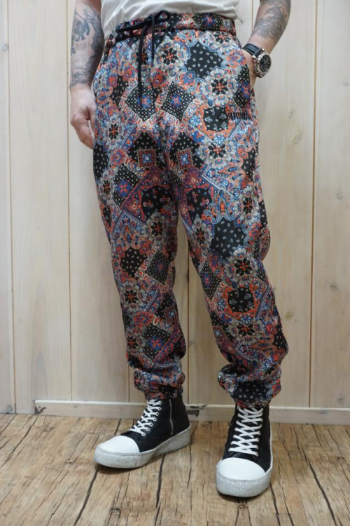 felkod フィルコッド F22H240 Randam Bandana Pattern Relax Pants パンツ BLACK×ORANGE×BLUE 正規通販 メンズ