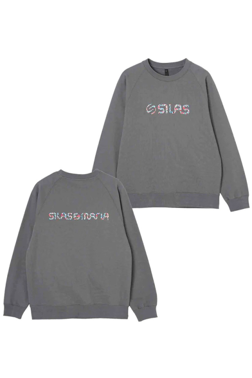 SILAS サイラス 110234012004 TABLET LOGO RAGLAN SWEATSHIRT SILAS スウェット CHACOAL 正規通販 メンズ