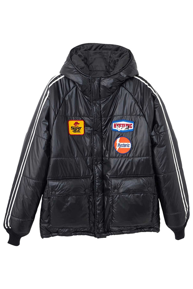 HYSTERIC GLAMOUR ヒステリックグラマー 02233AB03 HYSTERIC RACING フーデッドブルゾン BLACK 正規通販 メンズ