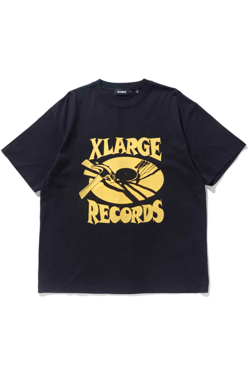 XLARGE エクストララージ 101233011007 BREAK THE RECORDS S/S TEE XLARGE Tシャツ BLACK 正規通販 メンズ レディース