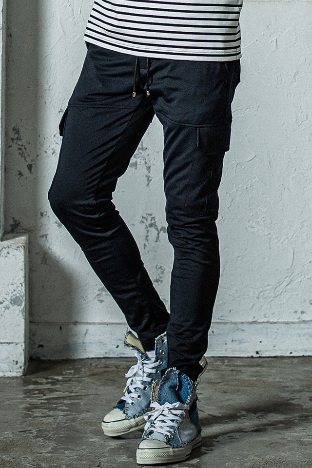 RESOUND CLOTHING  リサウンドクロージング RC35-ST-010 Darrell sweatcargo PT スウェットカーゴパンツ BLACK 正規通販 メンズ