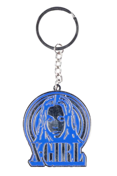 X-girl エックスガール 105233054003 CIRCLE BACKGROUND FACE LOGO KEY CHARM X-girl キーホルダー BLUE 正規通販 レディース