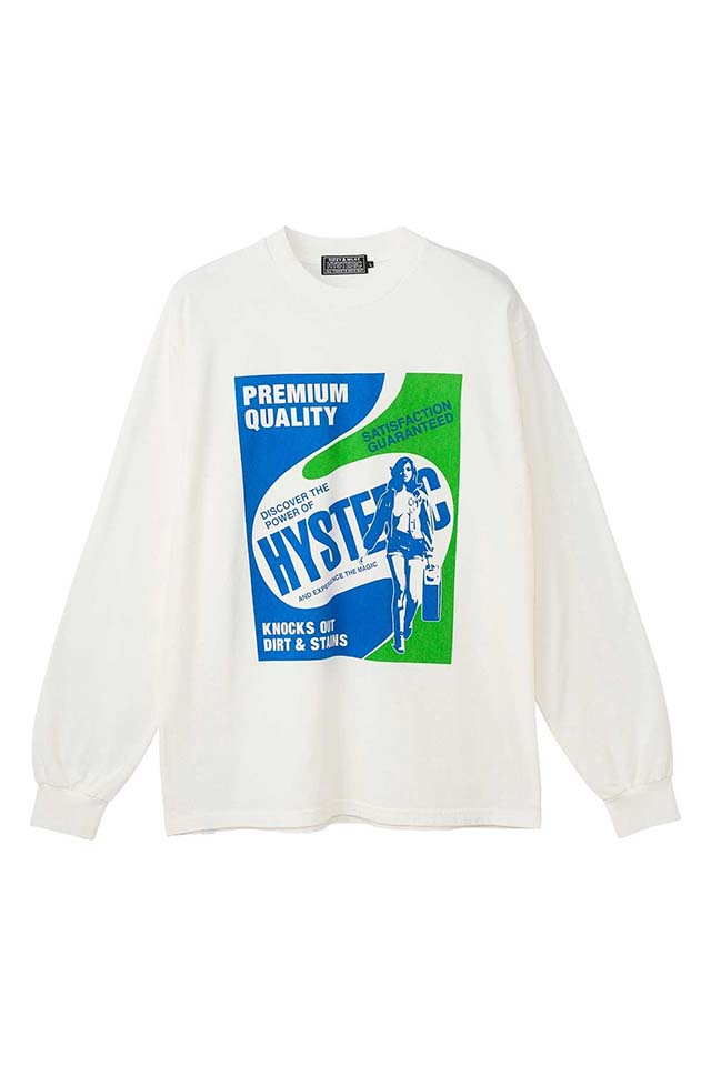 HYSTERIC GLAMOUR ヒステリックグラマー 02253CL11 HYSTERIC DETERGENT Tシャツ WHITE 正規通販 メンズ