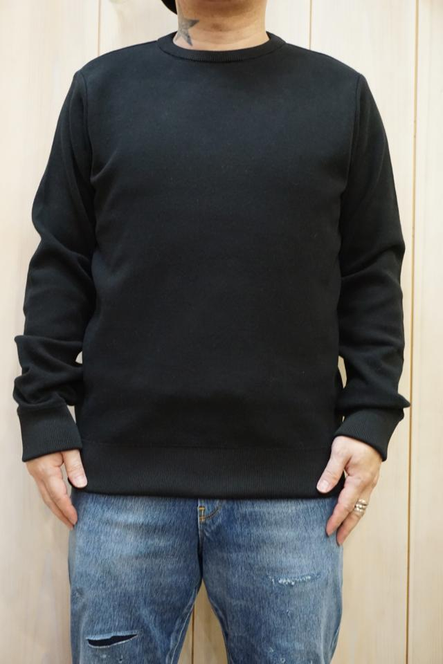 junhashimoto ジュンハシモト 1092220001 MILANO RIB CREW NECK KNIT ミラノリブクルーネックニット BLACK 正規通販 メンズ