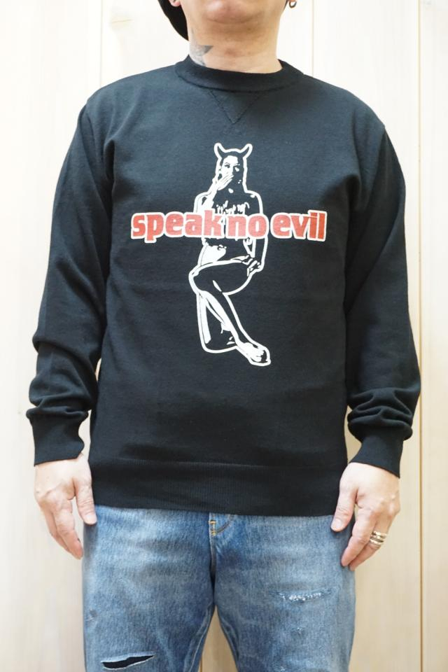 HYSTERIC GLAMOUR ヒステリックグラマー 02223NS02 SPEAK NO EVIL セーター BLACK 正規通販 メンズ