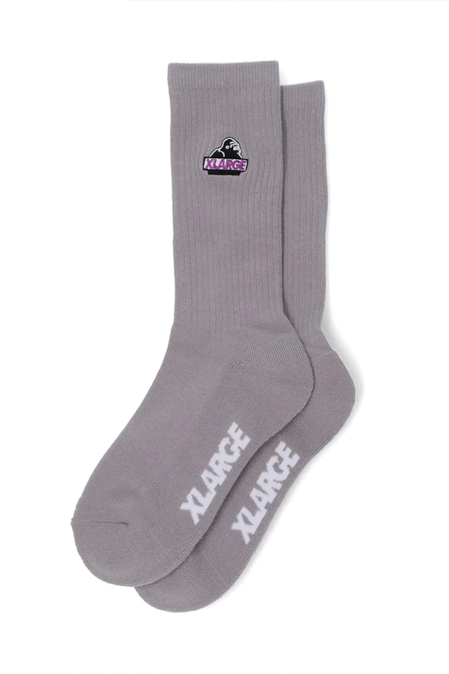 XLARGE エクストララージ 101234054001 OG EMBROIDERED SOCKS XLARGE ソックス ASH 正規通販 メンズ レディース