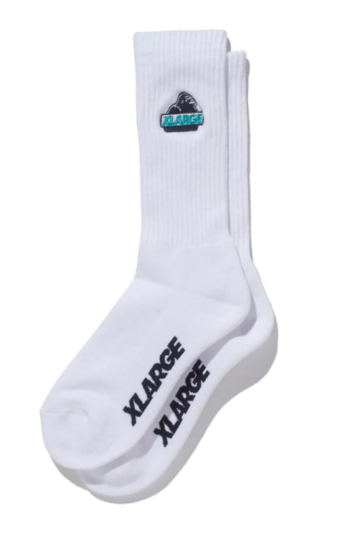 XLARGE エクストララージ 101232054001 SLANTED OG EMBROIDERED SOCKS XLARGE ソックス WHITE 正規通販 メンズ レディース