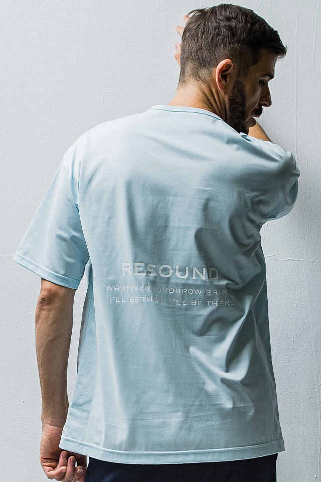 RESOUND CLOTHING リサウンドクロージング RC27-T-001 BACK ICON ROGO LOOSE TEE バックアイコンロゴルーズTシャツ SAX 正規通販 メンズ