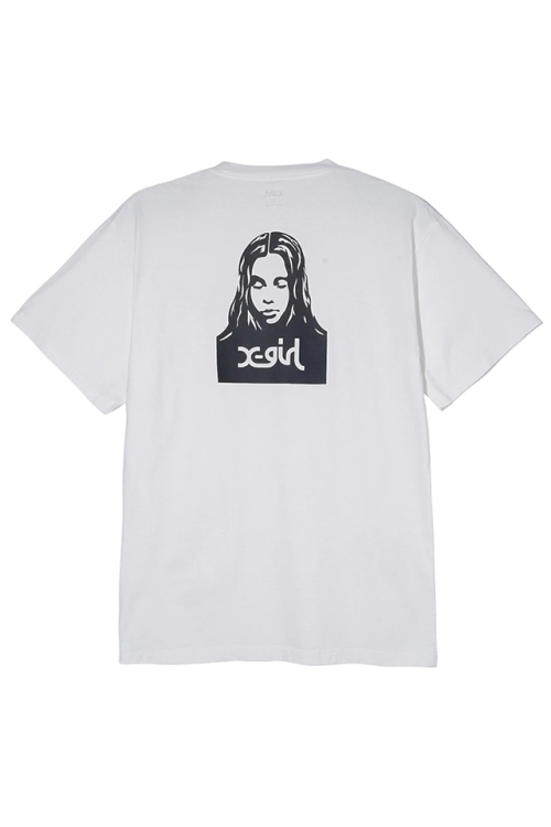 X-girl エックスガール 105241011025 FACE S/S TEE X-girl Tシャツ WHITE 正規通販 レディース