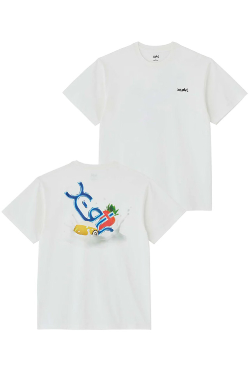X-girl エックスガール 105232011021 MILK CROWN SPLASH S/S TEE X-girl Tシャツ WHITE 正規通販 レディース
