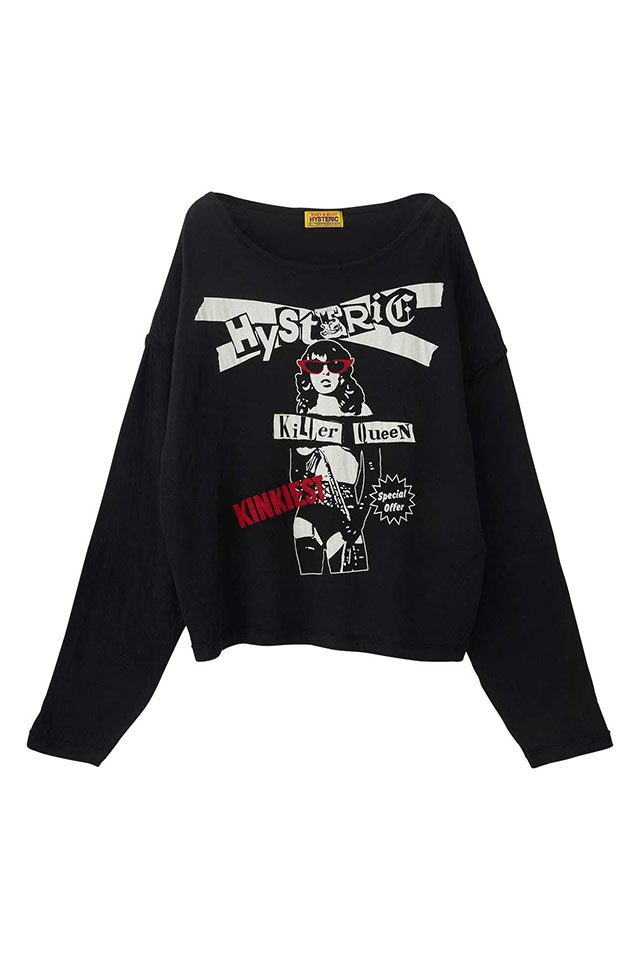 HYSTERIC GLAMOUR ヒステリックグラマー 01253CL15 SPECIAL OFFER プルオーバー BLACK 正規通販 レディース