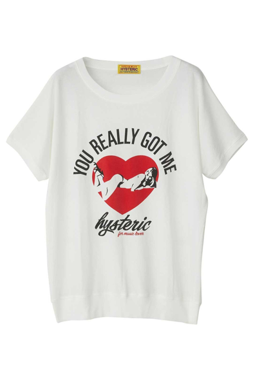 HYSTERIC GLAMOUR ヒステリックグラマー 01251CT18 MUSIC LOVER Tシャツ WHITE 正規通販 レディース