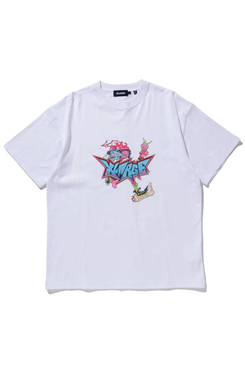 XLARGE エクストララージ 101232011018 BURNING MONSTER 2 S/S TEE XLARGE Tシャツ WHITE 正規通販 メンズ レディース