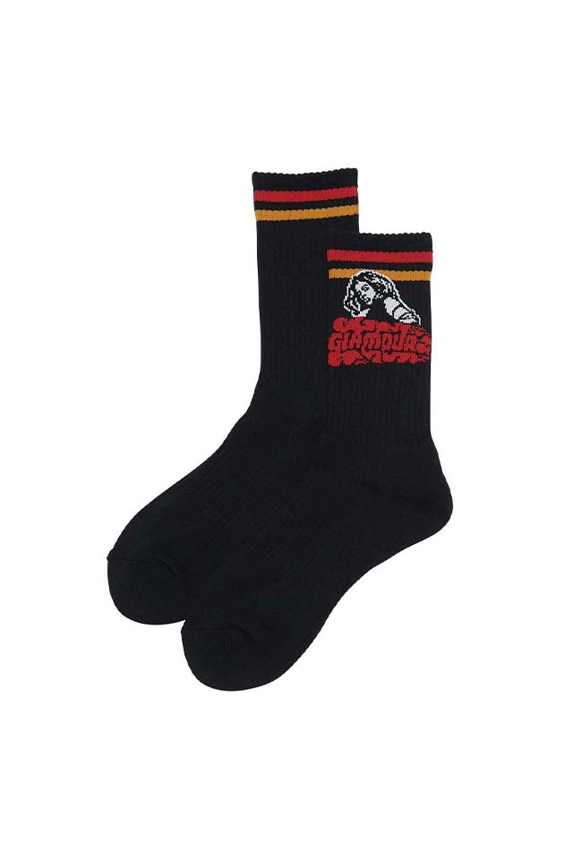 HYSTERIC GLAMOUR ヒステリックグラマー 02263QT01 VIXEN GIRL スポーツソックス BLACK 正規通販 メンズ