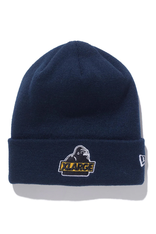 XLARGE 101224051014 XLARGE×NEWERA SLANTED OG CUFF BEANIE ビーニー NAVY 正規通販 メンズ レディース