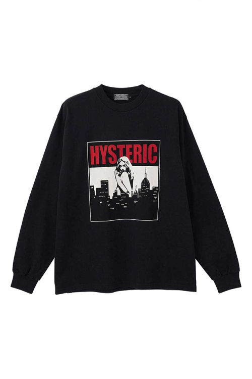 HYSTERIC GLAMOUR ヒステリックグラマー 02253CL14 HYSTERIC CITY Tシャツ BLACK 正規通販 メンズ