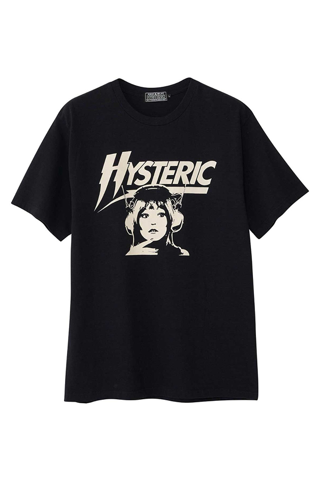 HYSTERIC GLAMOUR ヒステリックグラマー 02251CT36 HI-FI CLUB Tシャツ BLACK 正規通販 メンズ