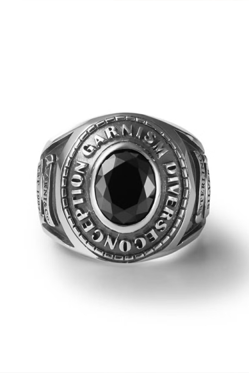 GARNI ガルニ GR17002 Ism College Ring - L イズムカレッジリング - L BLACK 正規通販 メンズ レディース