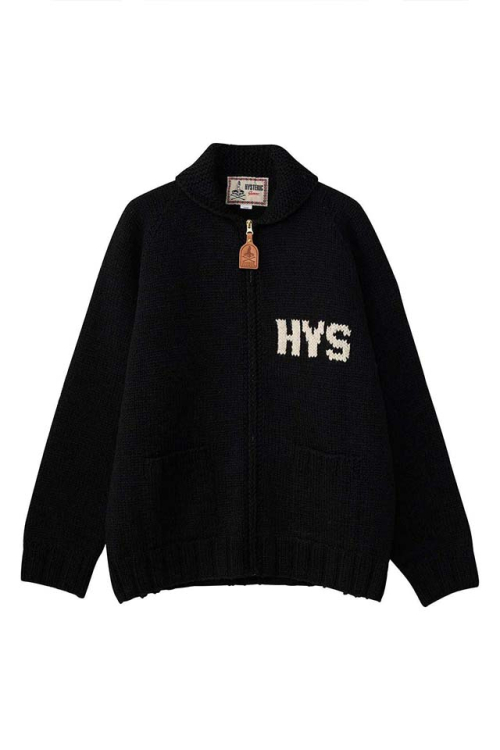HYSTERIC GLAMOUR ヒステリックグラマー 02253ND06 VIXEN GIRL編込 カウチン BLACK 正規通販 メンズ