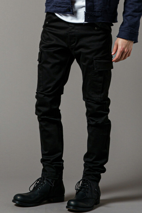 wjk ダヴルジェイケイ 5306 cs57a M65 skinny pants スキニーカーゴパンツ BLACK 正規通販 メンズ
